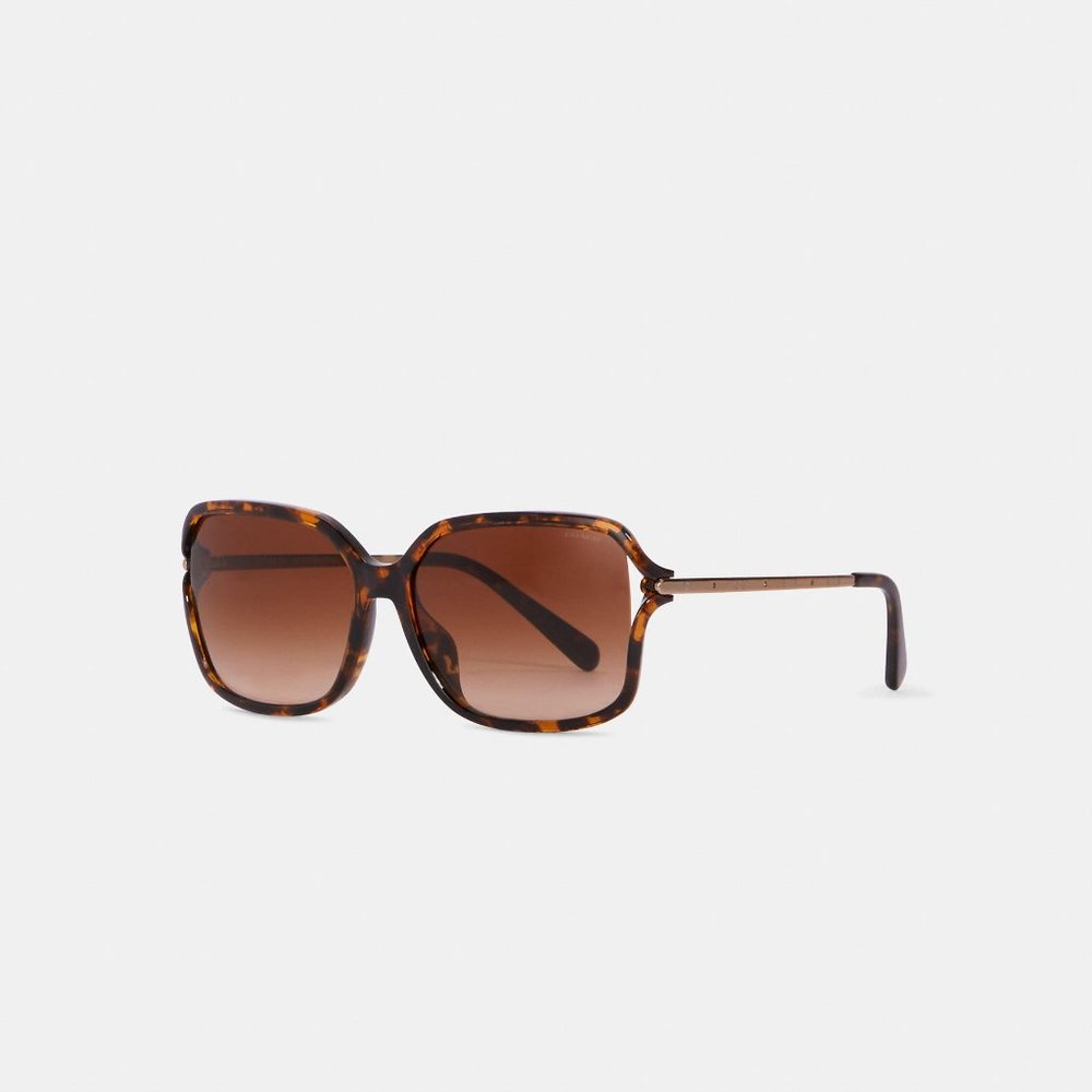*SOLD* COACH Metal Open Frame Sunglasses Dark Tortoise HC8327 C6190 NWT